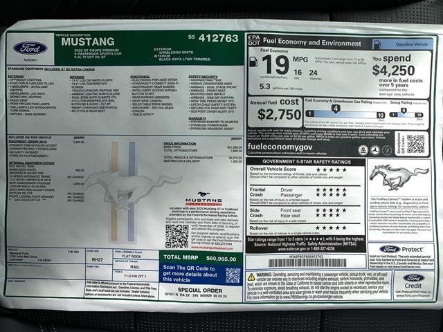 2025 Ford Mustang GT Premium Fastback