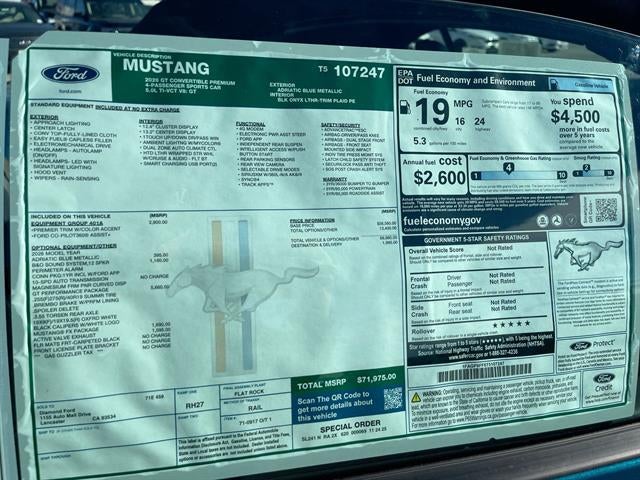 2026 Ford Mustang GT Premium Convertible