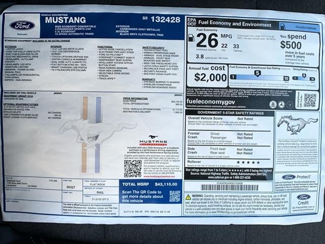 2025 Ford Mustang EcoBoost Convertible