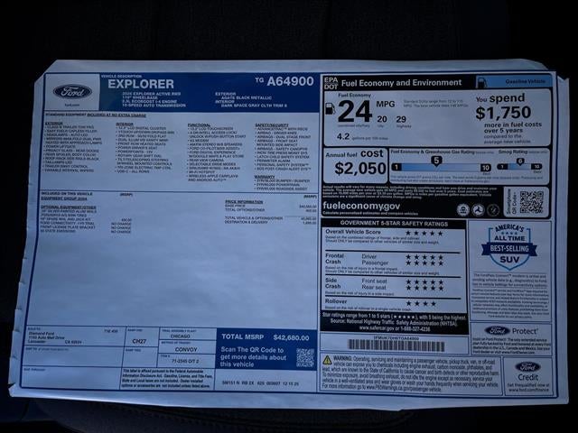 2026 Ford Explorer Active w/200A Pkg RWD