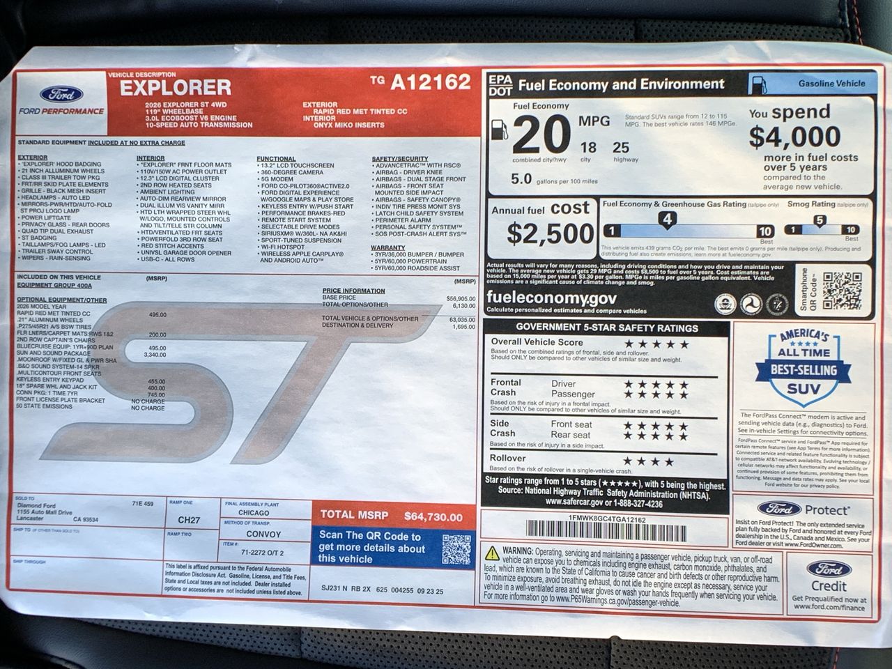 2026 Ford Explorer ST 4WD