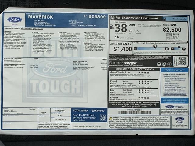 2025 Ford Maverick XL FWD SuperCrew