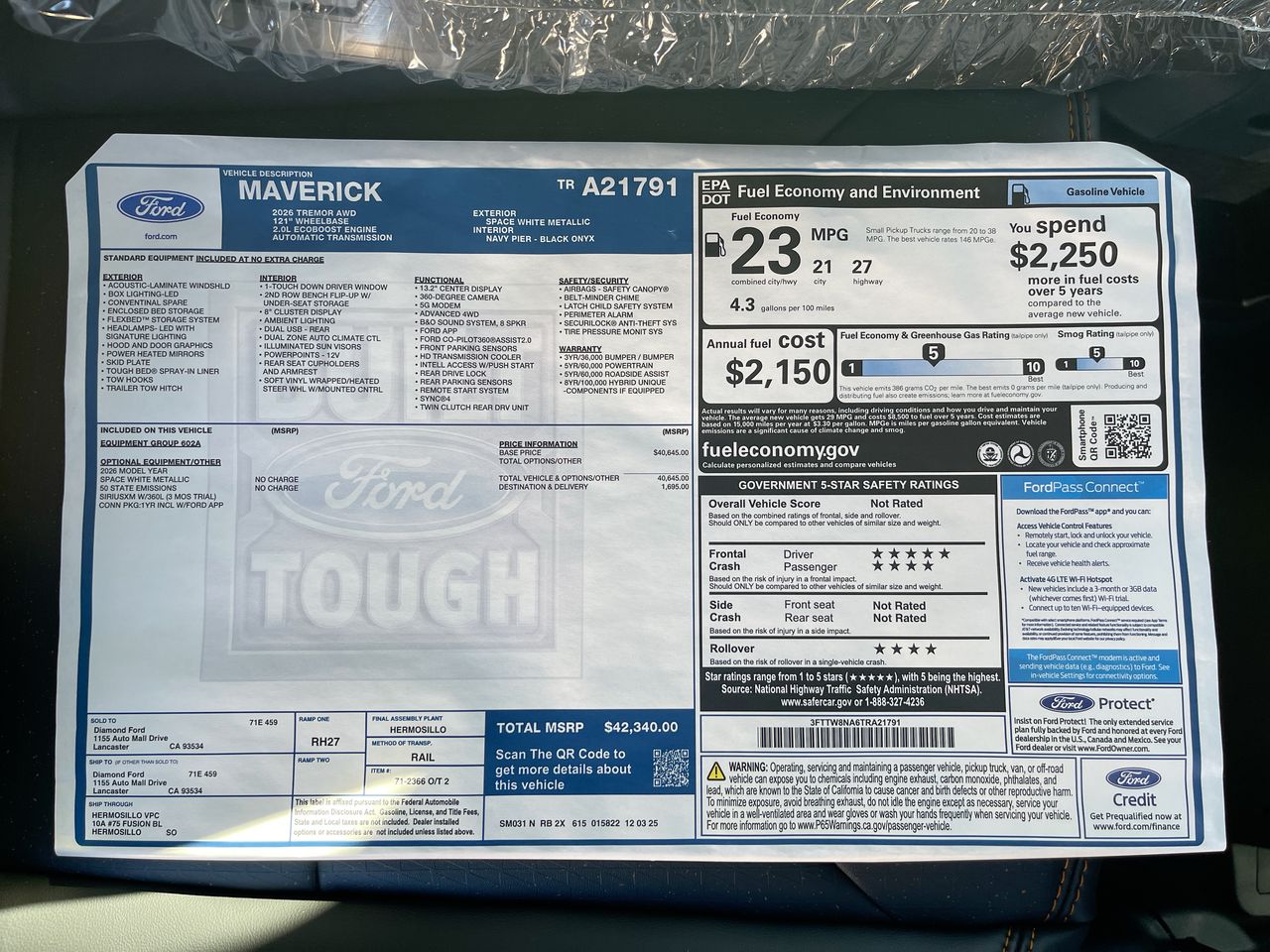 2026 Ford Maverick Tremor AWD SuperCrew