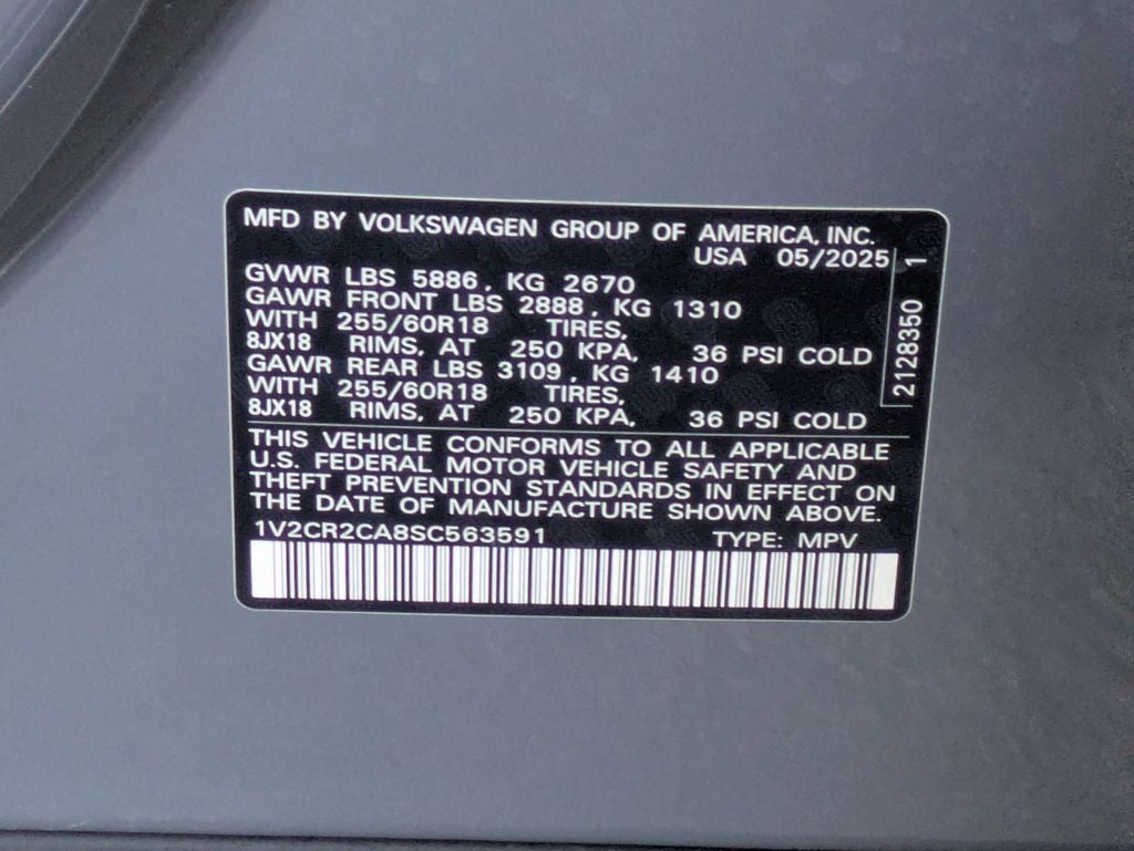 2025 Volkswagen Atlas 2.0T Peak Edition