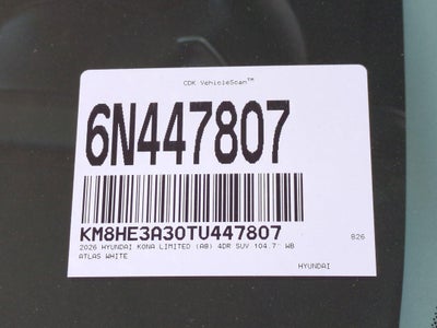 2026 Hyundai Kona Limited FWD