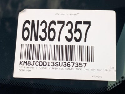 2025 Hyundai Tucson Hybrid SEL Convenience