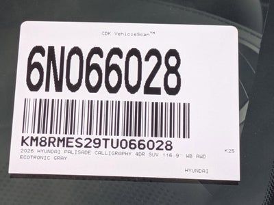 2026 Hyundai Palisade Calligraphy AWD
