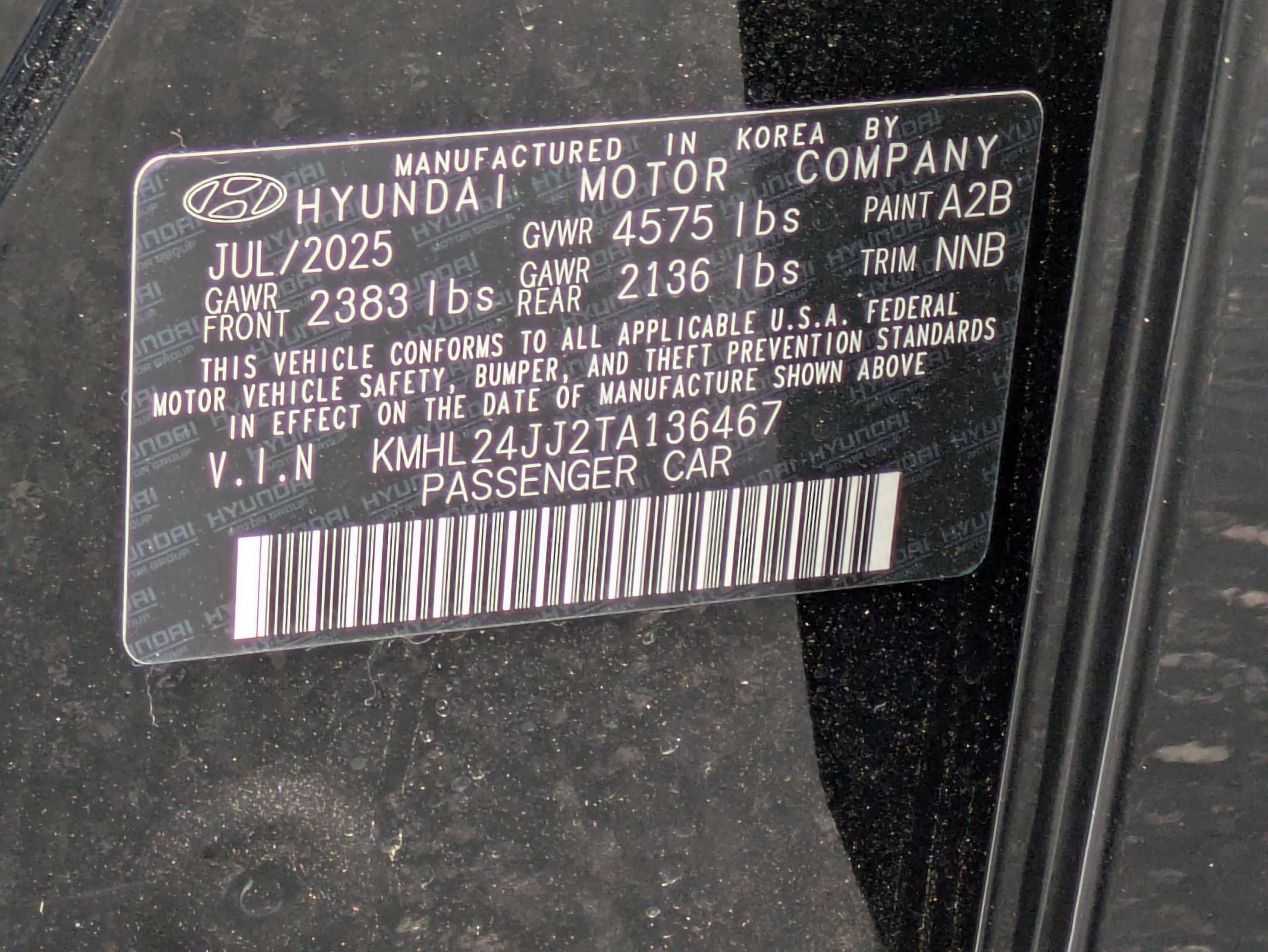 2026 Hyundai Sonata Hybrid Blue