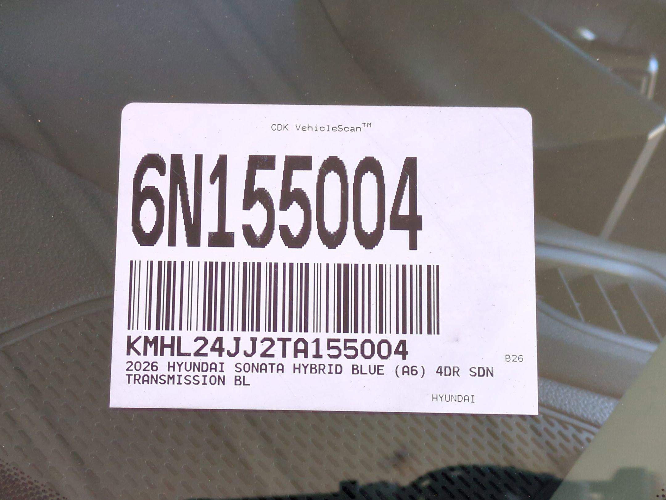 2026 Hyundai Sonata Hybrid Blue