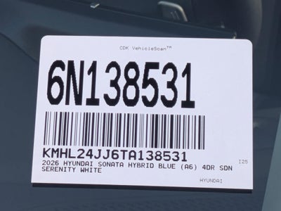 2026 Hyundai Sonata Hybrid Blue