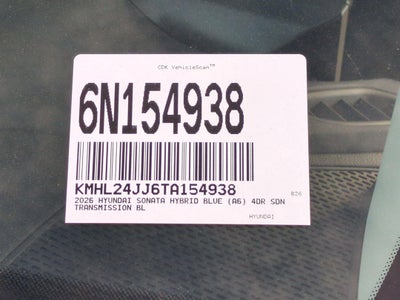 2026 Hyundai Sonata Hybrid Blue