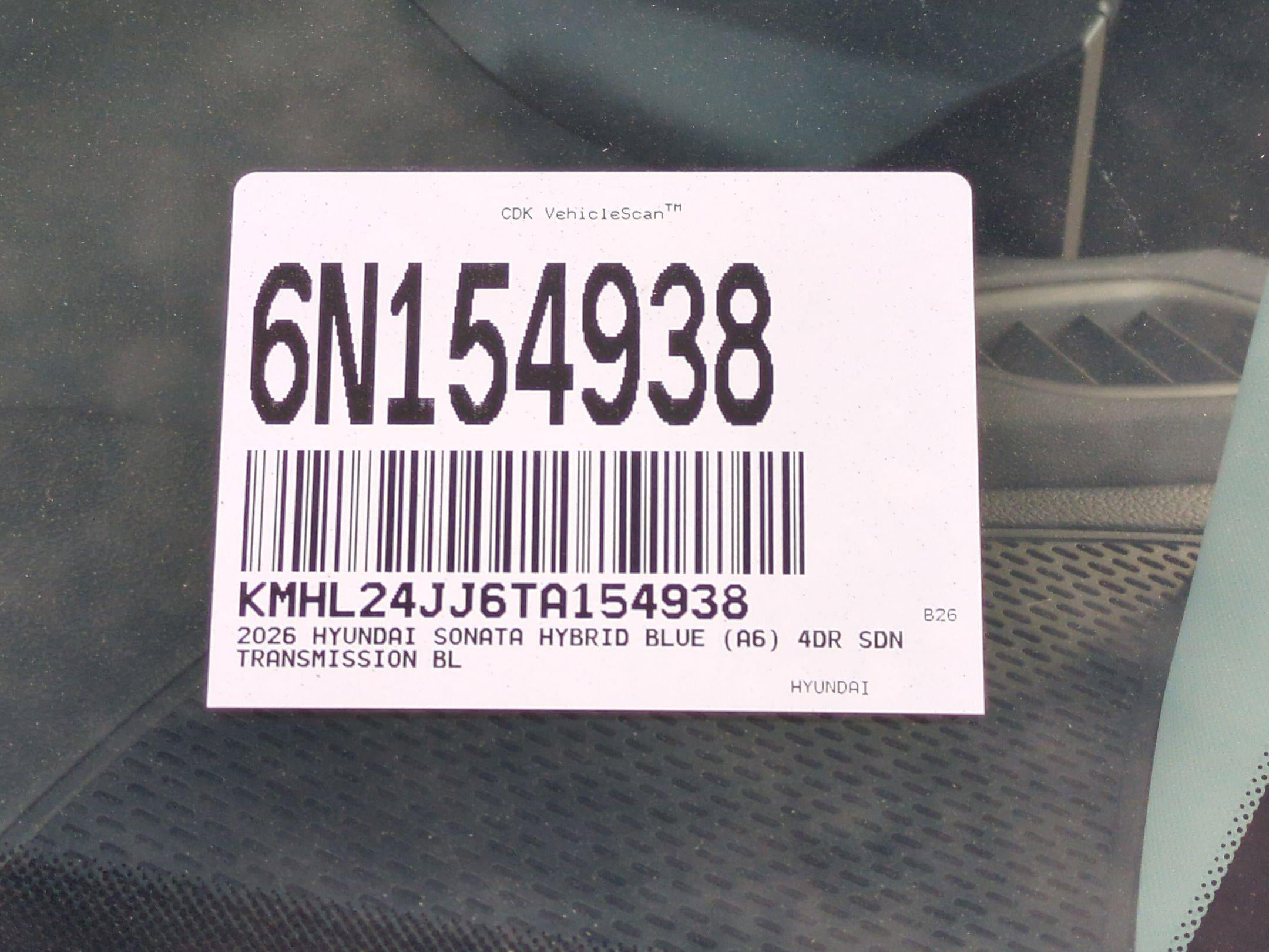 2026 Hyundai Sonata Hybrid Blue