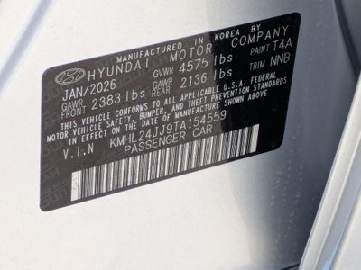 2026 Hyundai Sonata Hybrid Blue