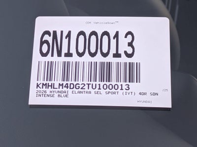 2026 Hyundai Elantra SEL Sport