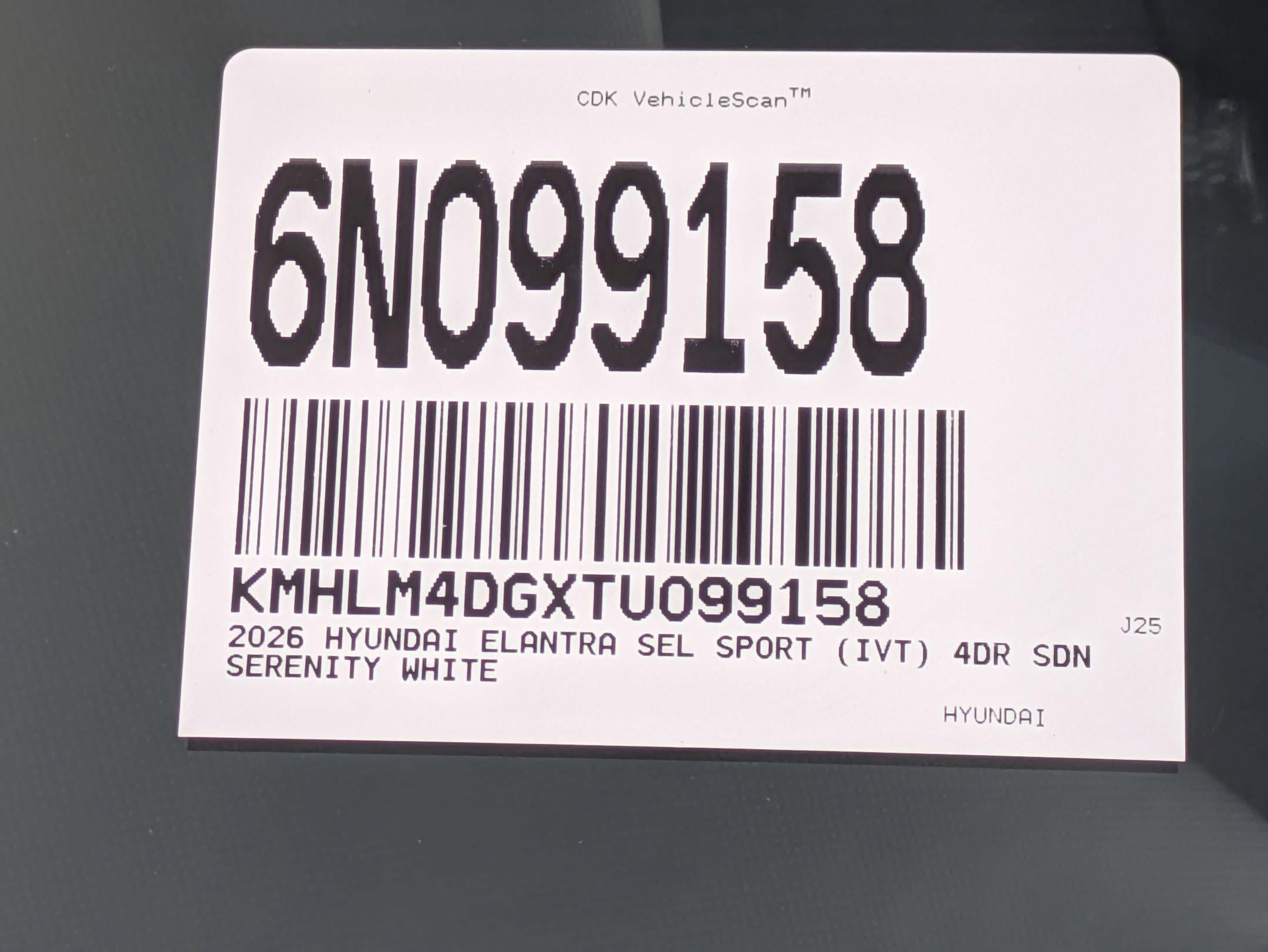 2026 Hyundai Elantra SEL Sport