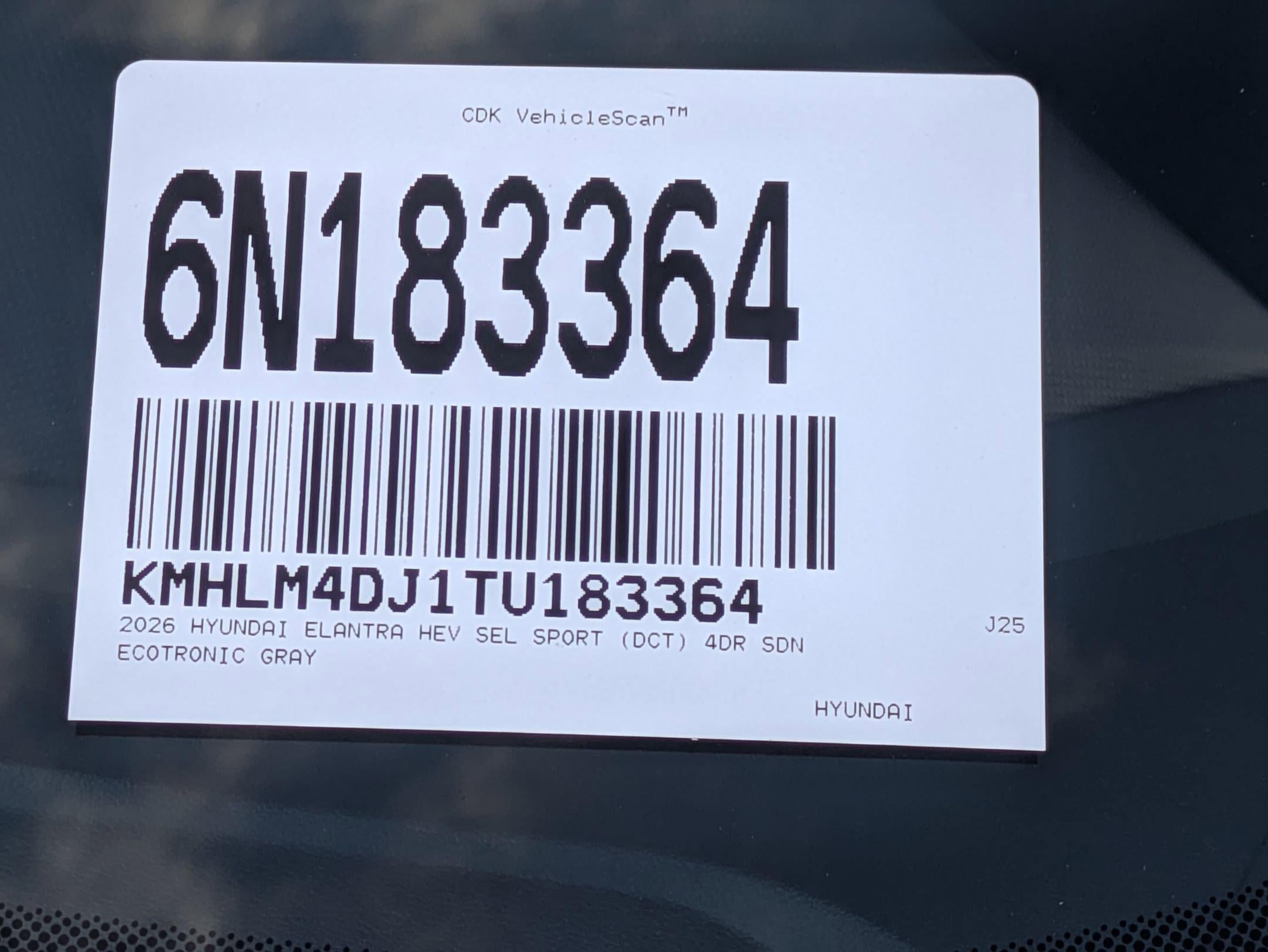 2026 Hyundai Elantra Hybrid SEL Sport