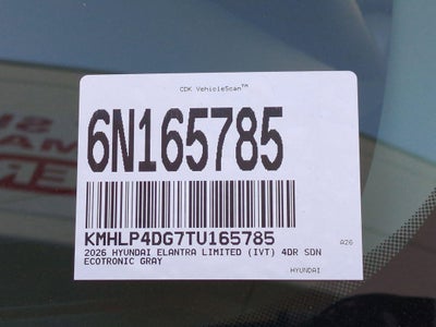 2026 Hyundai Elantra Limited