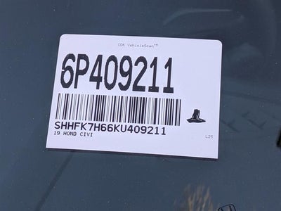 2019 Honda Civic Hatchback EX