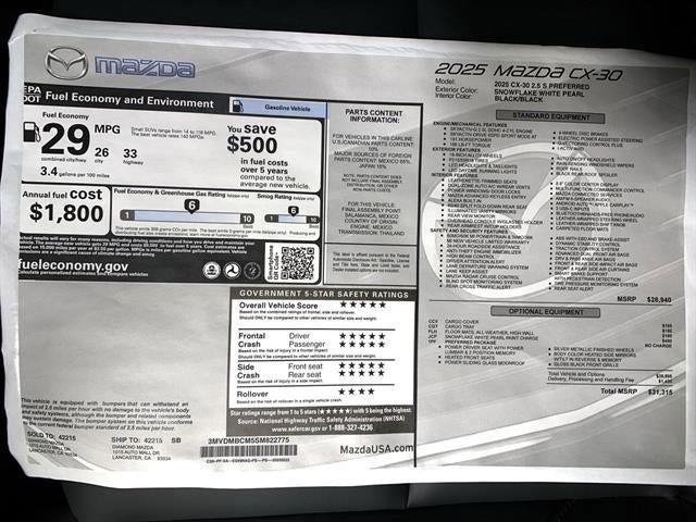 2025 Mazda Mazda CX-30 2.5 S Preferred AWD