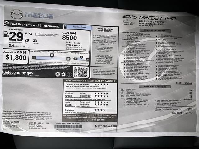 2025 Mazda Mazda CX-30 2.5 S Preferred AWD