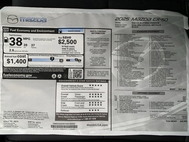 2025 Mazda Mazda CX-50 HEV Premium AWD