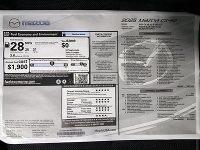 2025 Mazda Mazda CX-50 2.5 S Select AWD
