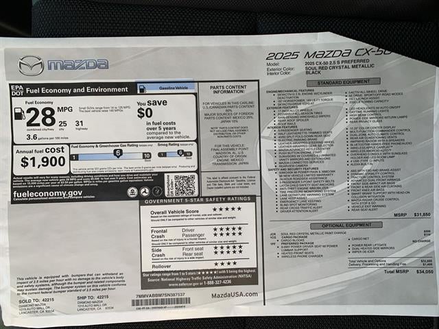 2025 Mazda Mazda CX-50 2.5 S Preferred AWD