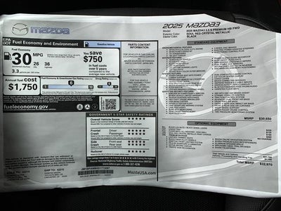 2025 Mazda Mazda3 Hatchback 2.5 S Premium