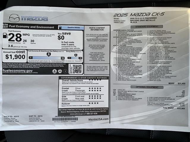 2025 Mazda Mazda CX-5 2.5 S Preferred AWD