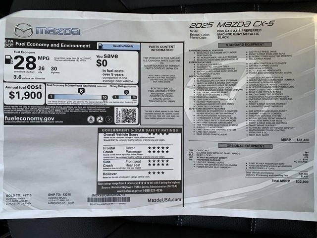 2025 Mazda Mazda CX-5 2.5 S Preferred AWD