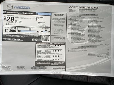 2025 Mazda Mazda CX-5 2.5 S Carbon Edition AWD