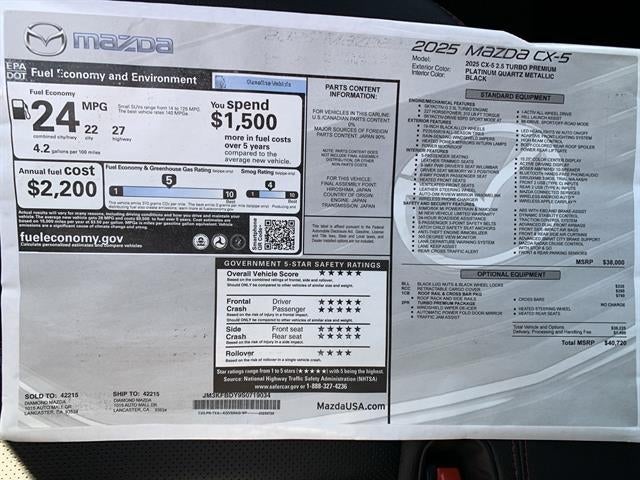 2025 Mazda Mazda CX-5 2.5 Turbo Premium AWD
