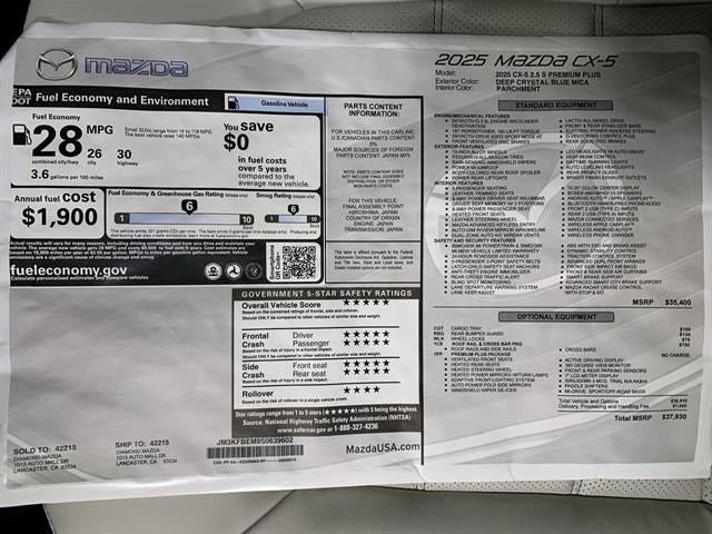 2025 Mazda Mazda CX-5 2.5 S Premium Plus AWD