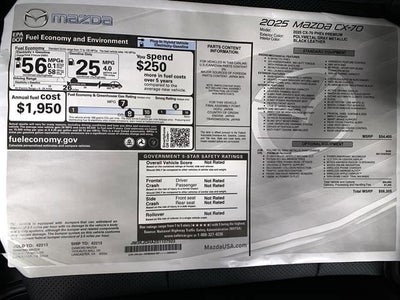 2025 Mazda Mazda CX-70 PHEV Plug-In Hybrid Premium AWD