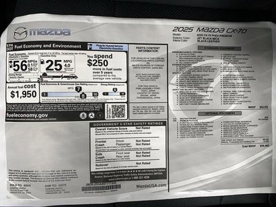 2025 Mazda Mazda CX-70 PHEV Plug-In Hybrid Premium AWD