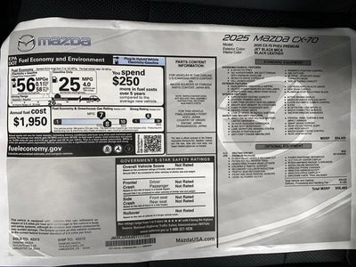 2025 Mazda Mazda CX-70 PHEV Plug-In Hybrid Premium AWD