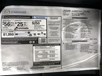 2025 Mazda Mazda CX-70 PHEV Plug-In Hybrid Premium AWD