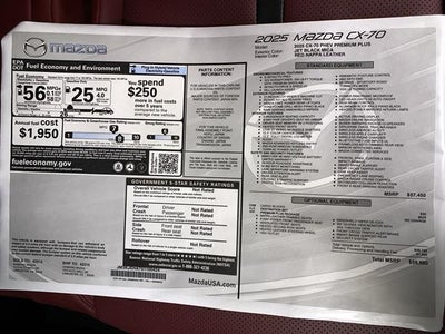 2025 Mazda Mazda CX-70 Plug-In Hybrid Premium Plus AWD