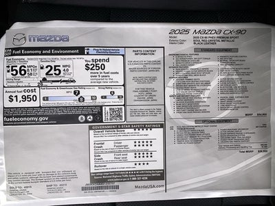 2025 Mazda Mazda CX-90 PHEV Plug-In Hybrid Premium Sport AWD