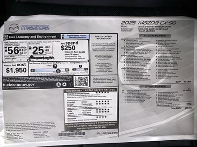 2025 Mazda Mazda CX-90 PHEV Plug-In Hybrid Premium Sport AWD