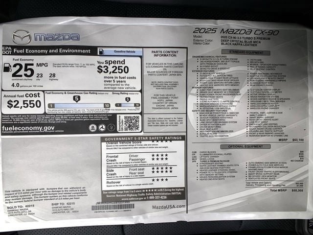 2025 Mazda Mazda CX-90 3.3 Turbo S Premium AWD